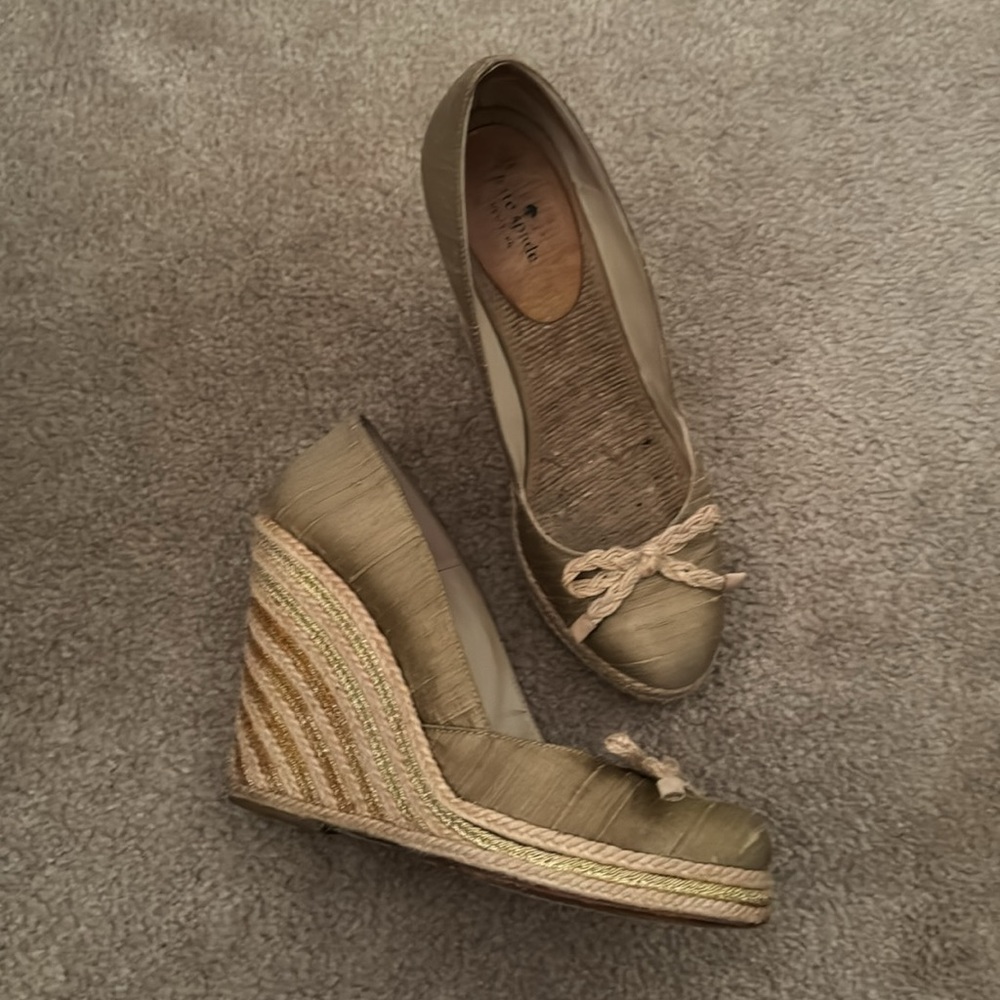 Kate Spade closed toe espadrilles wedges